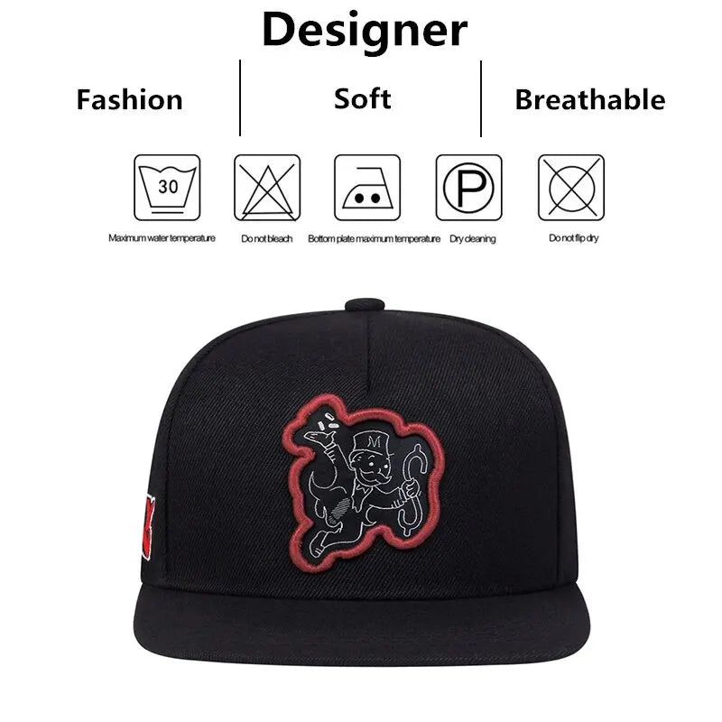 2024 New Snapback Hip Hop Hats Fashion Characte Embroidered Baseball Cap Men Adjustable Caps Women Outdoor Travel Visors Hat