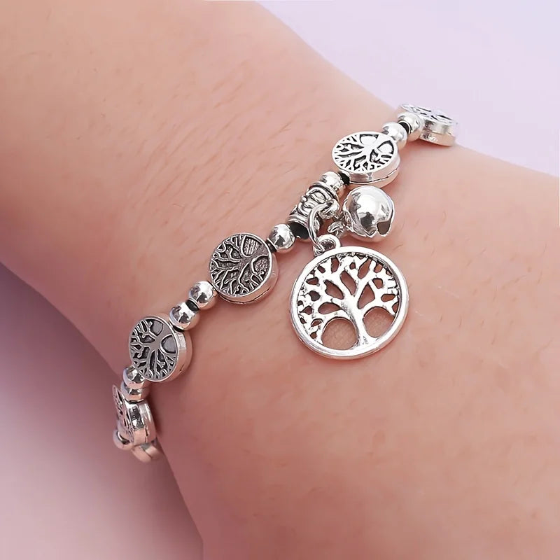 Vintage Bracelet for Women Stunning Tree of Life Link Bracelet Couples Elegant Birthday Party Gift Handcrafted Jewelry