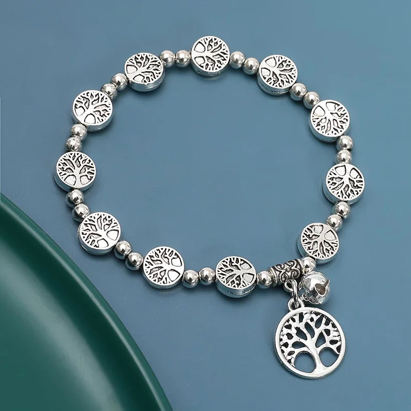 Vintage Bracelet for Women Stunning Tree of Life Link Bracelet Couples Elegant Birthday Party Gift Handcrafted Jewelry