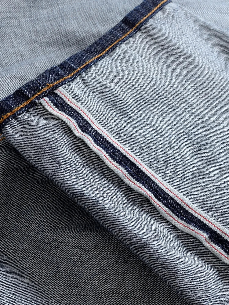 16oz Heavyweight Red Selvedge Denim Jeans for Men High Quality Loose Straight Pants One Wash Autumn Casual 100% Cotton Y2K