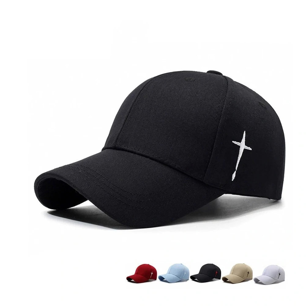 New Spring Style Sports Snapback Hat with Side - embroidered Water Drop and Cross Patterns. It's designed to make the face look