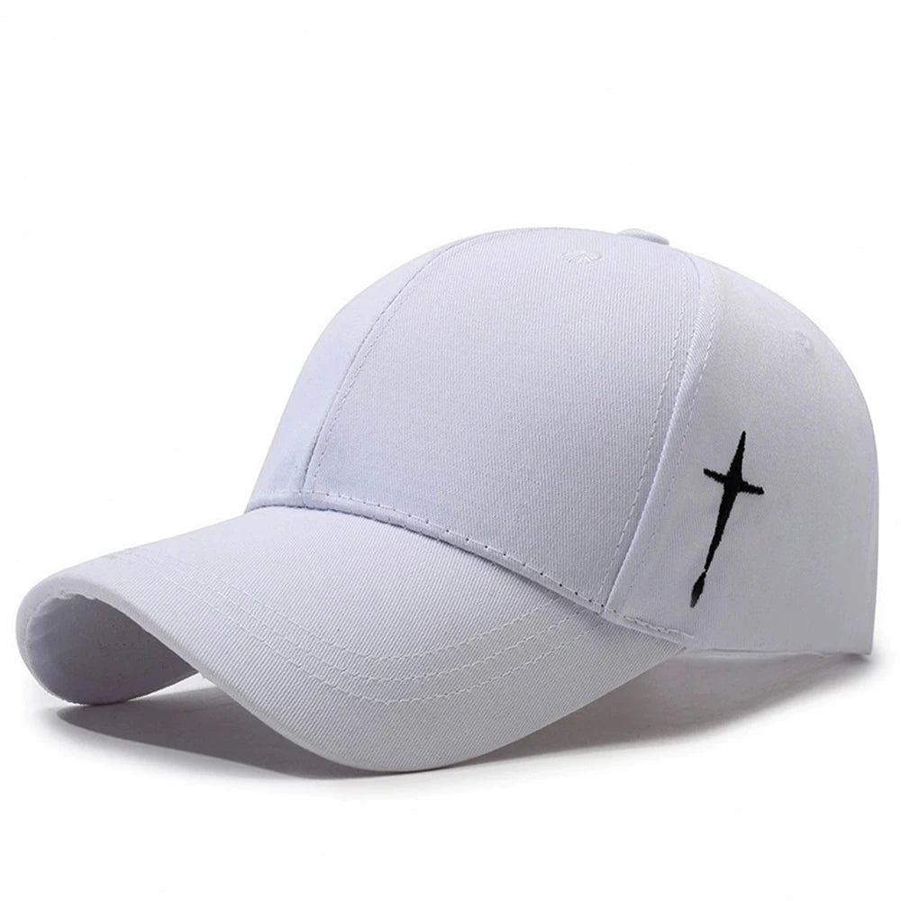 New Spring Style Sports Snapback Hat with Side - embroidered Water Drop and Cross Patterns. It's designed to make the face look