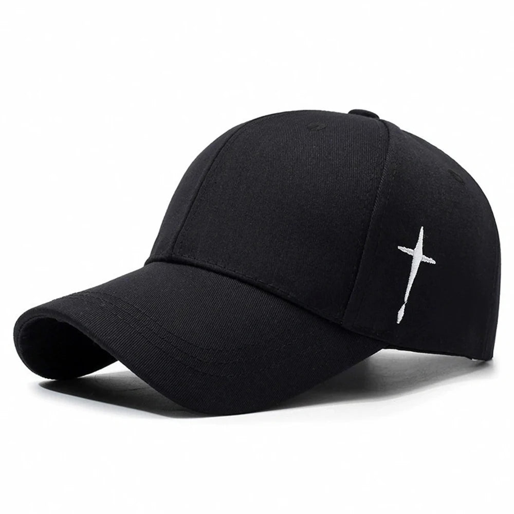 New Spring Style Sports Snapback Hat with Side - embroidered Water Drop and Cross Patterns. It's designed to make the face look