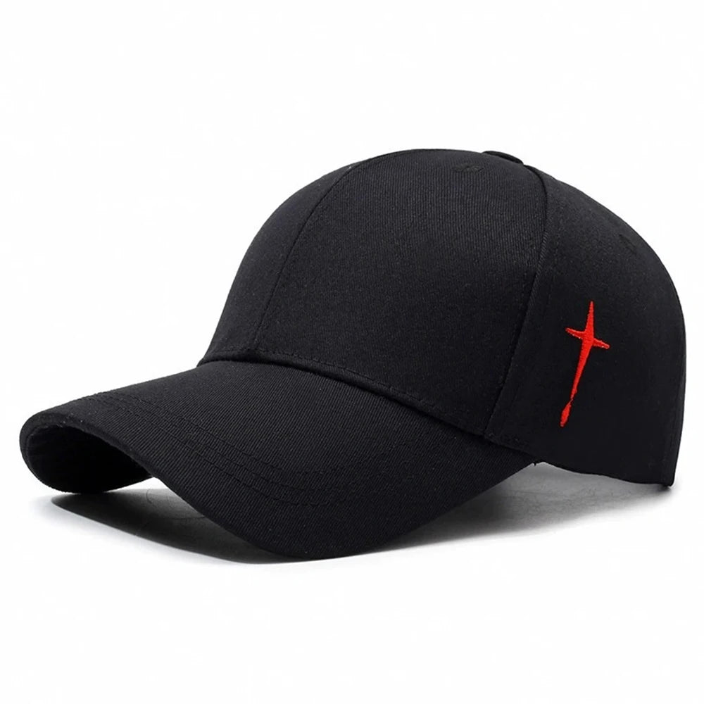 New Spring Style Sports Snapback Hat with Side - embroidered Water Drop and Cross Patterns. It's designed to make the face look