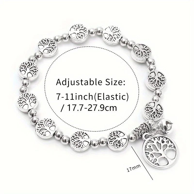 Vintage Bracelet for Women Stunning Tree of Life Link Bracelet Couples Elegant Birthday Party Gift Handcrafted Jewelry