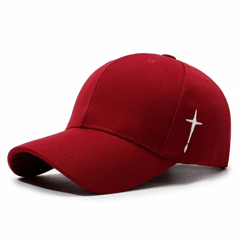 New Spring Style Sports Snapback Hat with Side - embroidered Water Drop and Cross Patterns. It's designed to make the face look