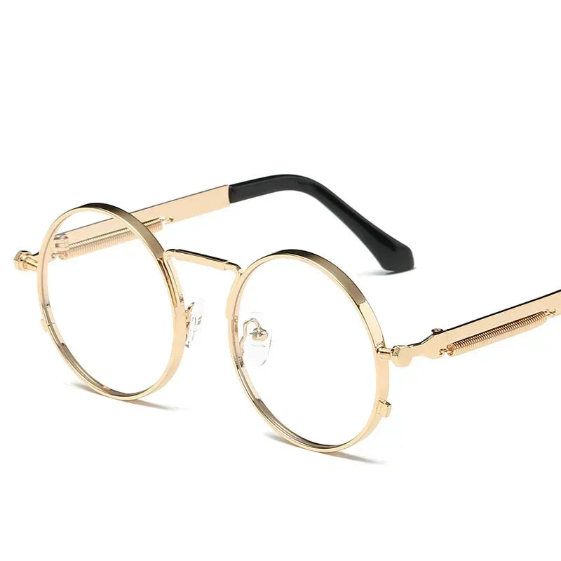 Vintage Men Sunglasses Women Retro Punk Round Metal Frame Colorful Lens Sun Glasses Fashion Eyewear Gafas sol mujer