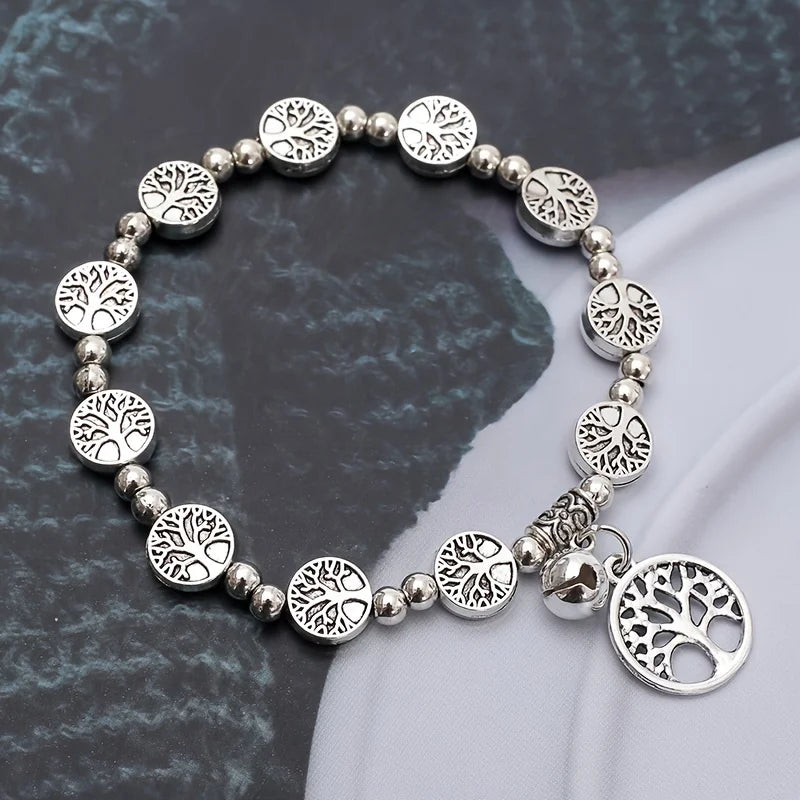 Vintage Bracelet for Women Stunning Tree of Life Link Bracelet Couples Elegant Birthday Party Gift Handcrafted Jewelry