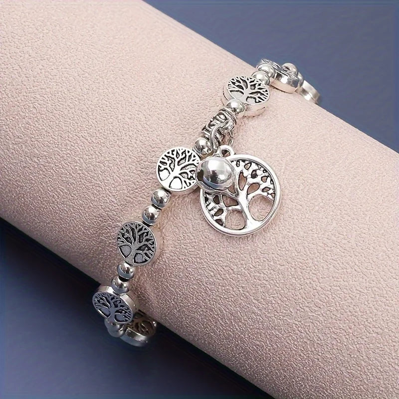 Vintage Bracelet for Women Stunning Tree of Life Link Bracelet Couples Elegant Birthday Party Gift Handcrafted Jewelry